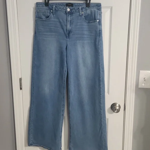 Quince Light Blue Flare & Wide Leg Jeans - Picture 3 of 12